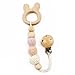 Wooden Baby Teether Beaded Pacifier Clip Baby Accessories Dummy Chain Baby Teether Toys