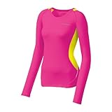 Brooks Women's Nightlife Equilibrium Long Sleeve Top, Brite Pink/Nightlife, X-Large : image