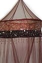 Mosquito Net Canopy, Baroque Embroidery - Burgundy