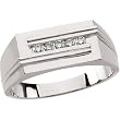 14K White Gold Diamond Gent's Ring - 0.20 Ct.