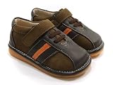 Boy Squeaky Shoes Brown Sporty Running Tennis Stripes Removable Squeaker 7 M US Toddler Shoe Label 6 Boy Squeaky Shoes Brown Sporty Running Tennis Stripes Removable Squeaker 7 M US Toddler Shoe Label 6