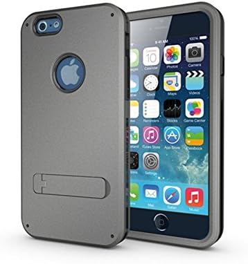 iPhone 6 Case With [Kickstand Feature] , Enticing Protective Rugged TPU Case For IPhone 6 (4.7 inches) (Black)