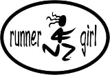 Runner Girl Oval Decal