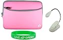 Non-OEM Amazon Kindle DX 9.7 Dual-Pocket Sleeve Case with Clip-on Reading Lights -