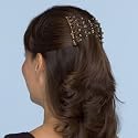 Medium AB Wood Double Comb Hair Clip