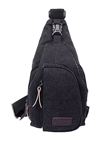 Men's Small Canvas Military Messenger Shoulder Travel Hiking Bag Backpack