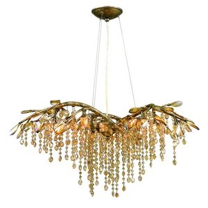 Golden Lighting 9903-6 MG 6 Light Chandelier Autumn Twilight Mystic Gold