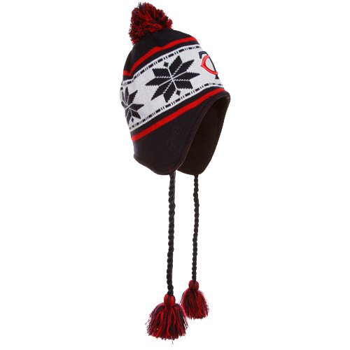 New Era Minnesota Twins Navy Blue Striped Snowflake Tassel Beanie