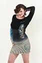 Ed Hardy Knits Christian Audigier Birds Pheonix Birds Tattoo Tunic Dress XS - Large