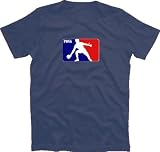 Ping Pong Liga blau rot Tischtennis Table Tennis Kinder T-Shirt Navy 140