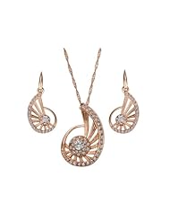 Generic Women 18k Gold Plated Set Necklace Earrings