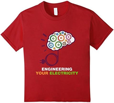 Kids Engineering your electricity, Electrical Engineer T-Shirt 6 Cranberry