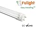Fulight Type B & 12-30V DC LED F15T8 Tube Light (Rotatable) -18-Inch (17-3/4 Inches Actual Length) 1.5FT 7W, Warm White 3000K, Double-End Powered, Frosted Cover - for RV (Not a Plug-and-Play)