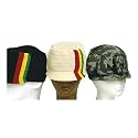 Rasta Square Rib Knitted short visor Beanie Hat Unisex
