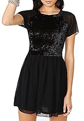 Sexy A-line Backless Chiffon/Velvet  Dress