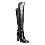 Donald J Pliner Women's Quinto Over-the-Knee Boot,Black Baby Calf,9 M US