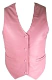 Classic Ladies Pink Leather Vest