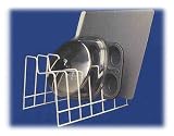 Organizer Rack for Bakeware, Cookware and Lids (White) (12"L x 7-1/4"W x 7-1/8"H)