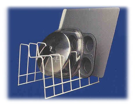Organizer Rack for Bakeware, Cookware and Lids (White) (12