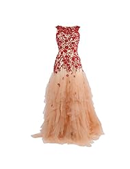 Sequined Applique Lace Sleeveless Scoop Neck 2015 Tulle Mermaid Evening Dress/Homecoming Dress/Prom Dress/Wedding Party Dress 