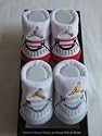 Nike Jordan Booties Girl Boy Baby Infant 3-6 Months with Jumpman Sign White/red and White/light Blue Sock 2 PCS One Set New