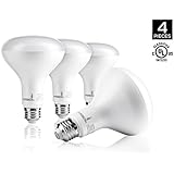 4-Pack of Hyperikon BR30 LED Bulb, 9W (75W equivalent), 3000K (Soft White Glow), Wide Flood Light Bulb, 120&deg; Beam Angle, Medium Base (E26), Dimmable, UL-Listed