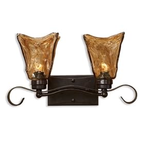 Uttermost 22800 Vetraio 2-Light Vanity Strip, Oil Rubbed Bronze Finish