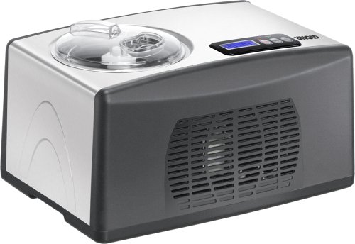 Unold 48806 Eismaschine Cortina Volumen für 1.5 Liter Eiscreme / selbstkühlender Kompressor / Timer / entnehmbarer Eisbehälter / Antihaftbeschichtung / Messbecher und Portionierlöffel
