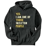 Yes I Am One Of Those Skeleton People Sports Mens Hoodie (Dark Silver, Sizes X-Small - XXX-Large)