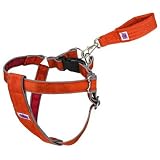 Mutt Gear Dog Step In Harness in Orange and Red Size-See Chart Below: Medium