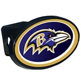 Baltimore Ravens Hitch Cover Officially licensed NFL plastic hitch cover For SUV and Truck. Fits class III hitch receivers.