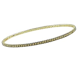 14k Yellow Gold Yellow Sapphire Bangle Bracelet by