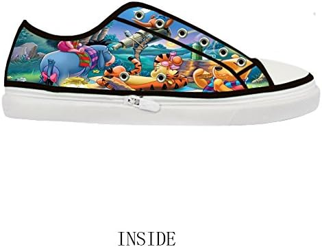 Fashion zipper Canvas Shoes Winnie the pooh Canvas Shoes for Women