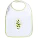 Baby Bib Kiwi Green Treble Clef