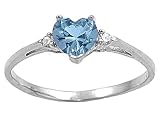STERLING SILVER RING WITH CZ - Heart