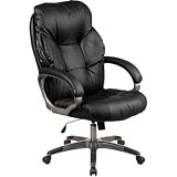 Executive Glove Soft Leather Chair In Black Finish By Office Star Furniture