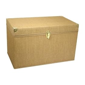 Locking Wicker Trunk - Natural (Natural) (17.25H x 28W x 16.25D)
