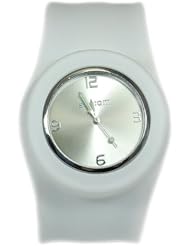 SS Slap On Quartz Mvmt White Dial Unisex Watch SW-007