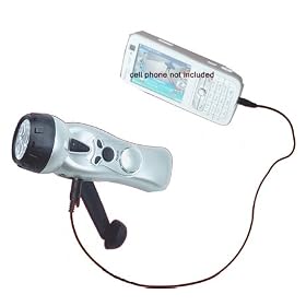 Emergency Hurricane - Self Powered 4 in 1 Battery Free Flashlight w  Cell Phone Charger by Innovage