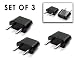 American to European Outlet Plug Adapter - Set of 3