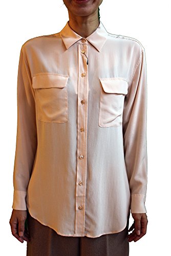 [エキプモン]EQUIPMENT SLIM SIGNATURE 定番シルクシャツ2色（TRUE BLACK、NUDE） NUDE/TRUE BLACK