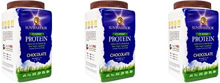 (3 PACK) - Sunwarrior Protein Raw Vegan Powder Chocolate Flavour | 1kg | 3 PACK - SUPER SAVER - SAVE MONEY