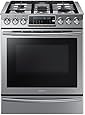 Samsung NX58H9500WS Slide-In Stainless Steel Gas Range with 5 Sealed Burners, 30-Inch