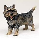 CAIRN TERRIER Dog FIGURINE Resin BRINDLE Stands NIB DF53C