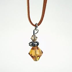 Swarovski Crystal Pendant - Christi Style 1 Orange