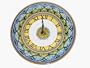 Geometric Italian Ceramic Blue & Green Wall Clock