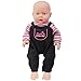 Rifi High Simulation Baby Doll's Clothes Denim Pants Red Stripes 14 to 16 inches Dolls