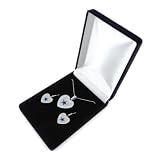 NFL Team Reversible Crystal Heart Pendants and Earrings in Satin Box