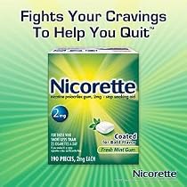 Nicorette Gum Fresh Mint 2 mg -190 Count