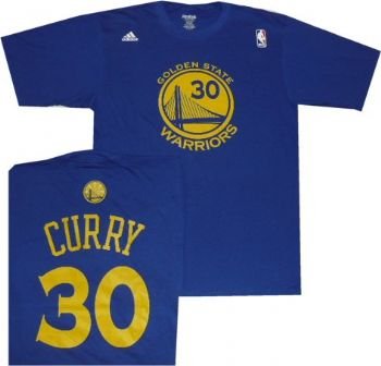 Golden State Warriors Stephen Curry Adidas Reebok Royal Blue T Shirt